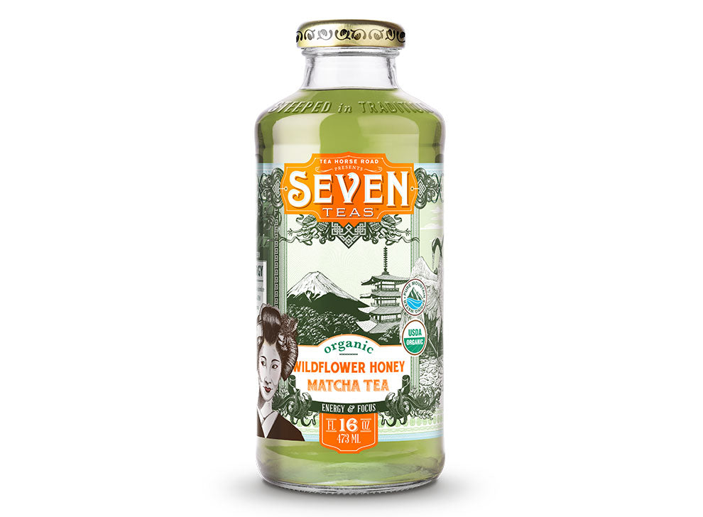 Wildflower Honey Matcha Tea Traditional Glass Bottles